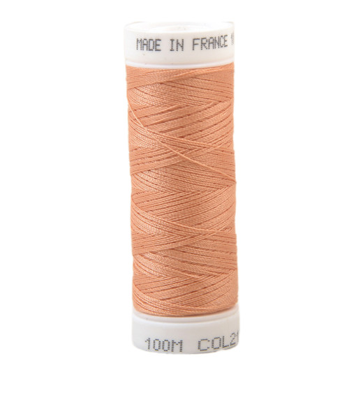 Polyester sewing thread 100m made in France - shrimp orange 211