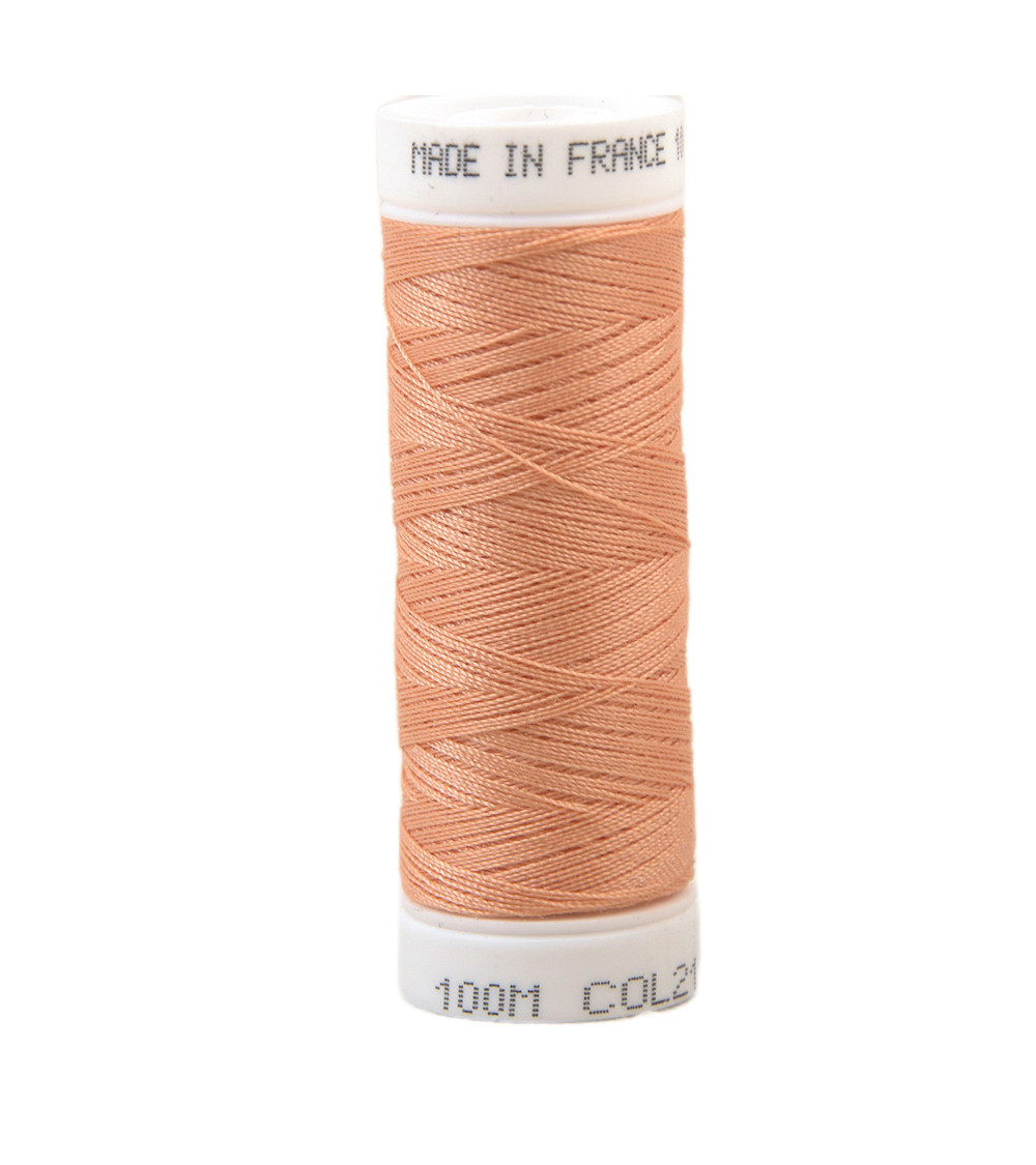 Polyester sewing thread 100m made in France - shrimp orange 211