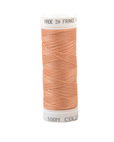 Polyester sewing thread 100m made in France - shrimp orange 211
