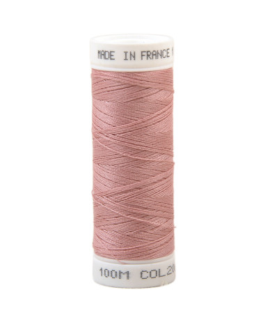 Fil à coudre polyester 100m made in France - rose nymphe 206