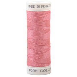 Fil à coudre polyester 100m made in France - rose bonbon 215