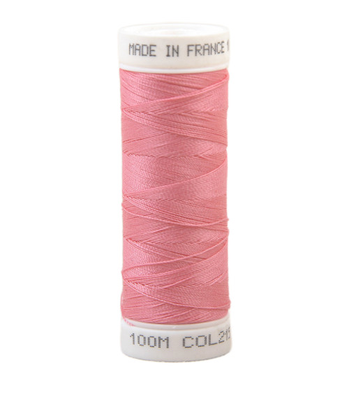 Fil à coudre polyester 100m made in France - rose bonbon 215