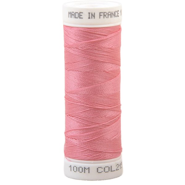 Fil à coudre polyester 100m made in France - rose bonbon 215