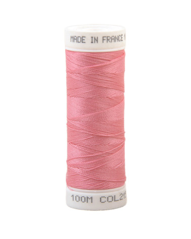 Hilo de coser de poliéster 100m fabricado en Francia - rosa caramelo 215