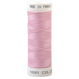 Fil à coudre polyester 100m made in France - rose girl 202