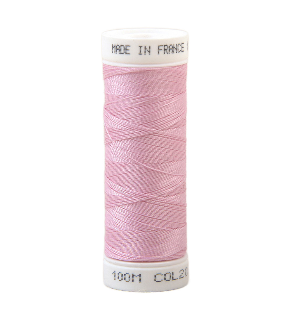 Polyester sewing thread 100m made in France - pink girl 202