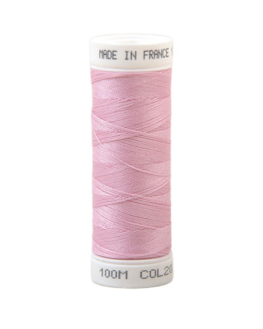 Polyester sewing thread 100m made in France - pink girl 202