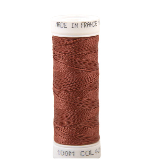 Fil à coudre polyester 100m made in France - rouge cuivre 425