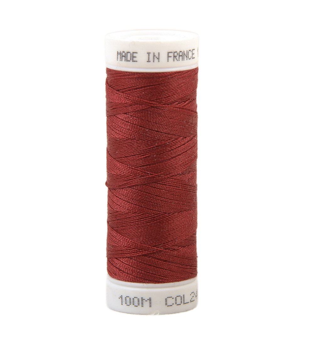 Fil à coudre polyester 100m made in France - rouge piment 246