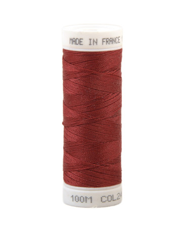 Fil à coudre polyester 100m made in France - rouge piment 246