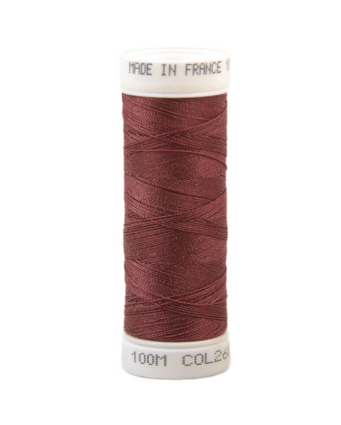 Polyester sewing thread 100m made in France - burgundy 260