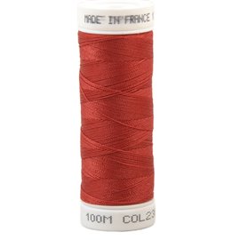 Fil à coudre polyester 100m made in France - rouge feu 230