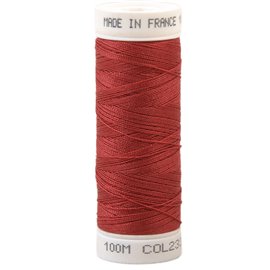 Fil à coudre polyester 100m made in France - rouge braise 233