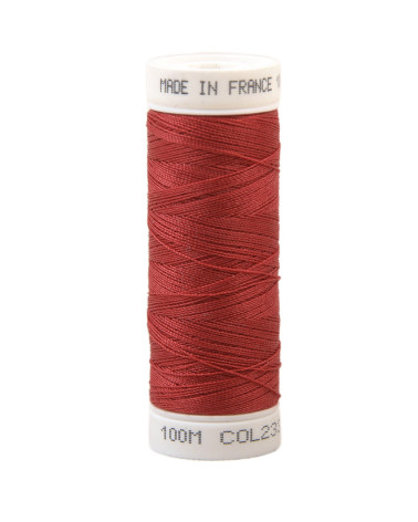 Polyester sewing thread 100m made in France - ember red 233