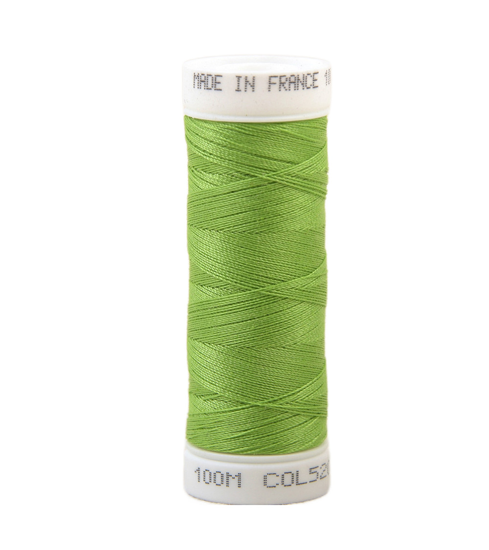 Hilo de coser de poliéster 100m fabricado en Francia - verde prado 520