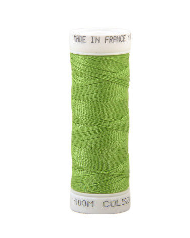 Hilo de coser de poliéster 100m fabricado en Francia - verde prado 520