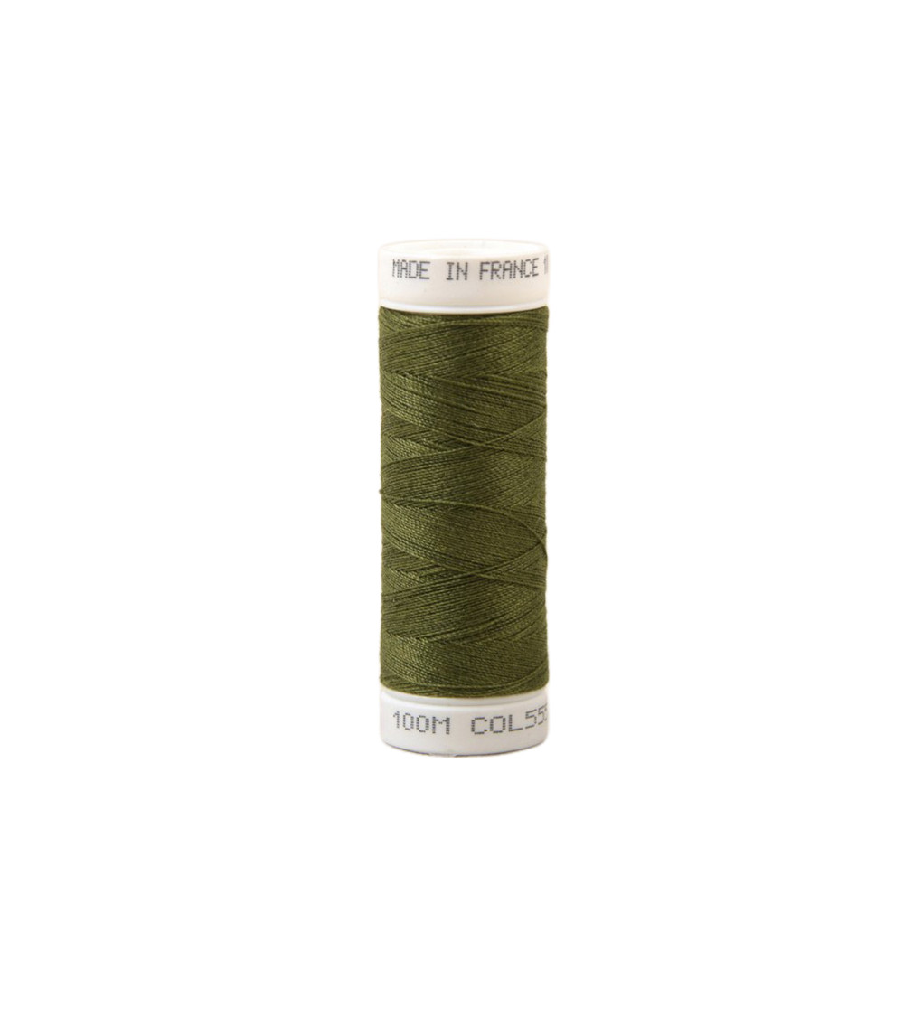Fil à coudre polyester 100m made in France - vert mousse 555