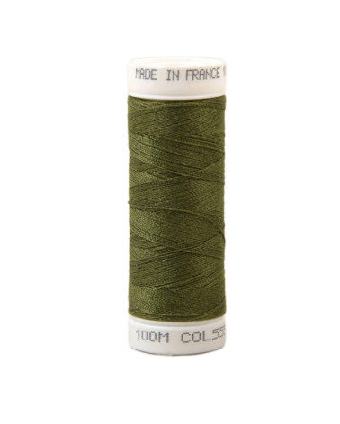 Fil à coudre polyester 100m made in France - vert mousse 555