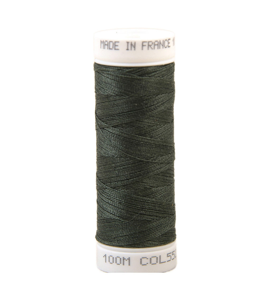 Hilo de coser de poliéster 100m fabricado en Francia - verde tundra 552