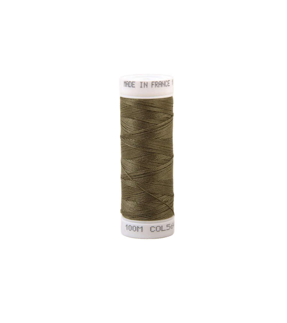Fil à coudre polyester 100m made in France - marron ficus 564