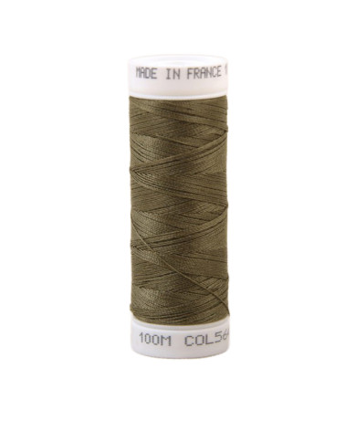 Hilo de coser de poliéster 100m fabricado en Francia - marrón ficus 564