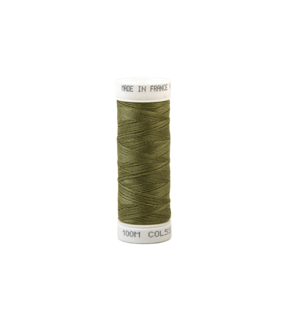 Hilo de coser de poliéster 100m fabricado en Francia - verde verbena 537