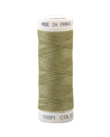 Hilo de coser de poliéster 100m fabricado en Francia - verde ajenjo 535