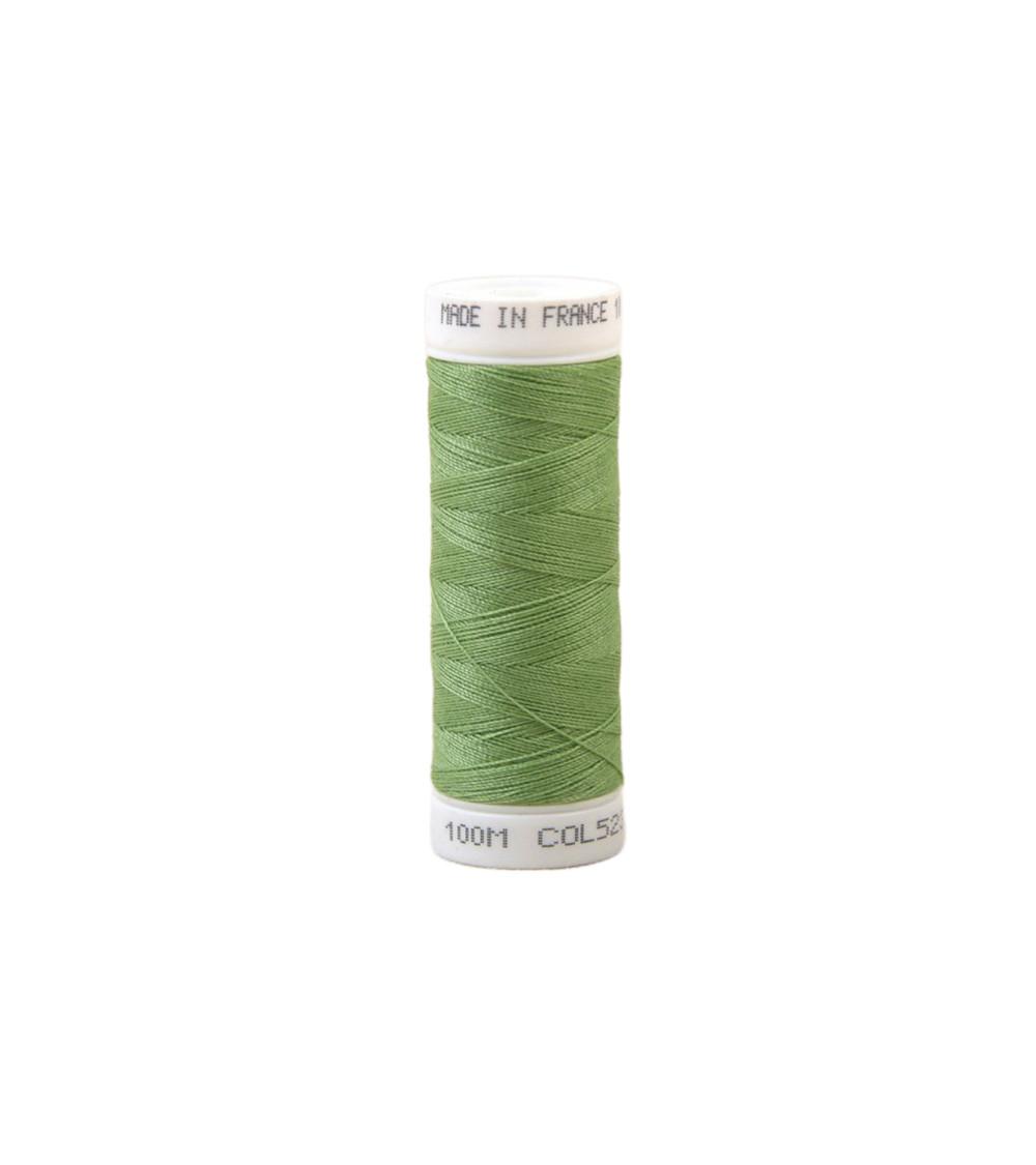 Fil à coudre polyester 100m made in France - vert basilic 523