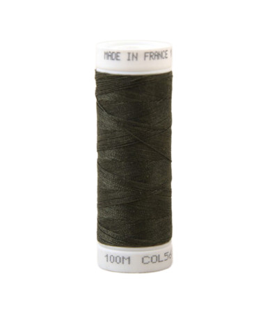 Fil à coudre polyester 100m made in France - Vert Kaki Fonce 561