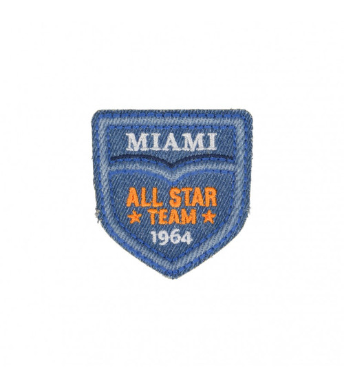 Iron-on patch Team Miami Denim light 4.5cm x 5.5cm