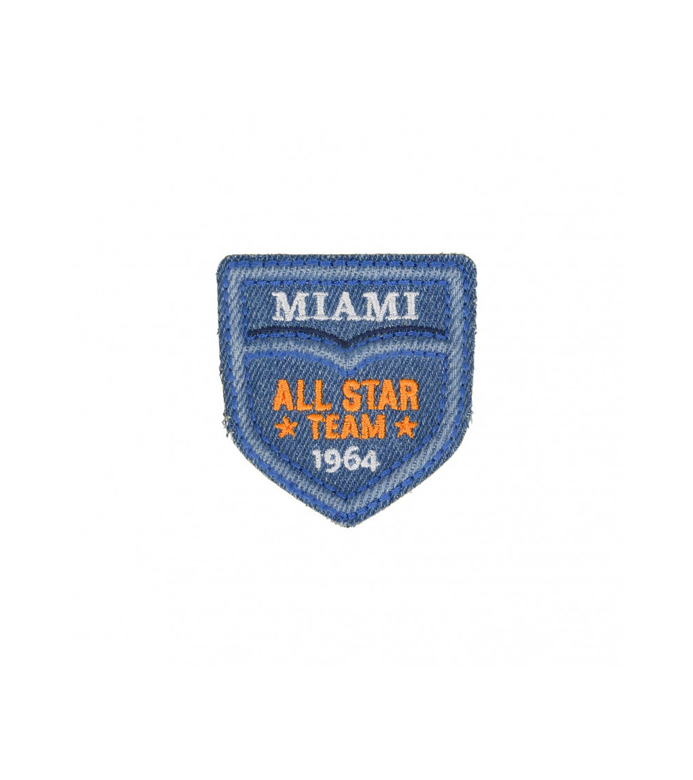 Iron-on patch Team Miami Denim light 4.5cm x 5.5cm