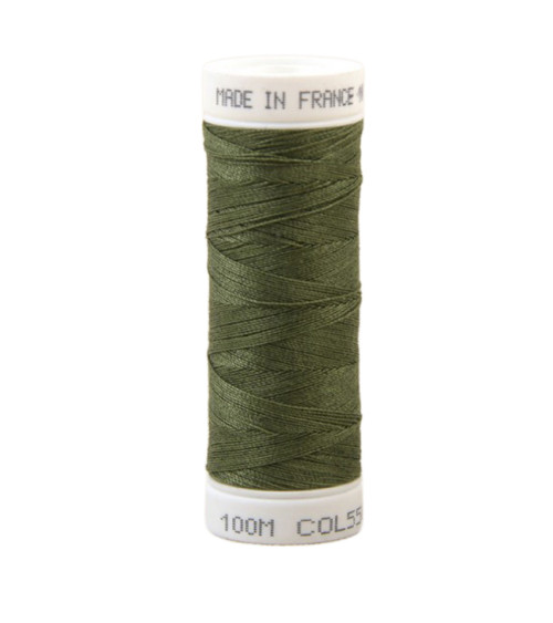 Fil à coudre polyester 100m made in France - vert mastic 550