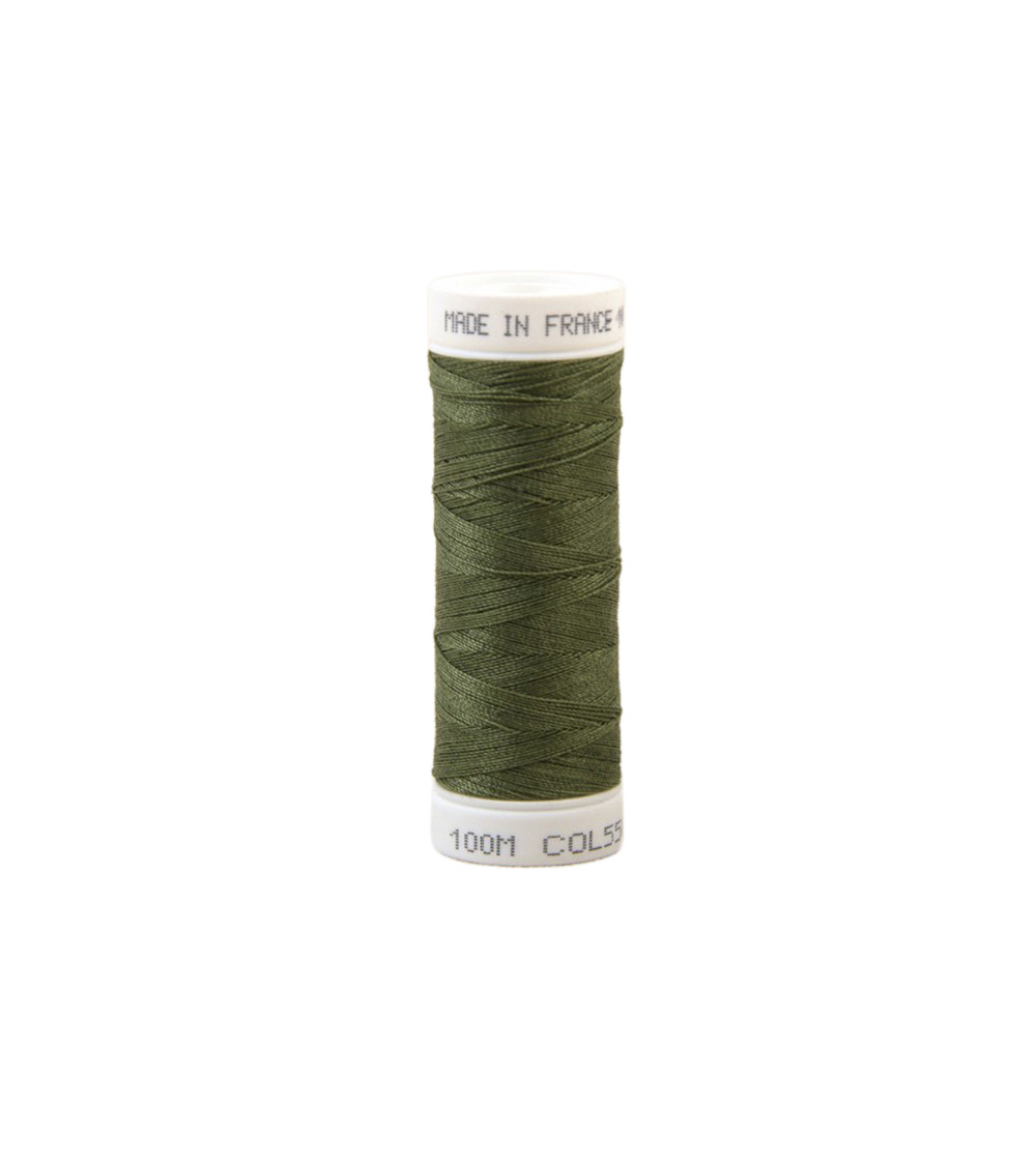 Fil à coudre polyester 100m made in France - vert mastic 550