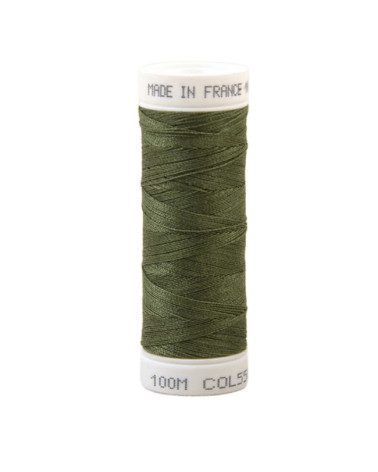 Fil à coudre polyester 100m made in France - vert mastic 550