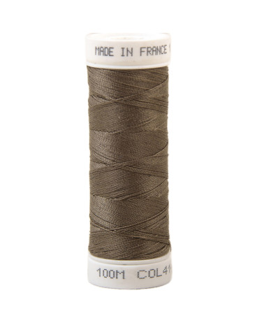 Hilo de coser de poliéster 100m fabricado en Francia - Verde Caqui Claro 414