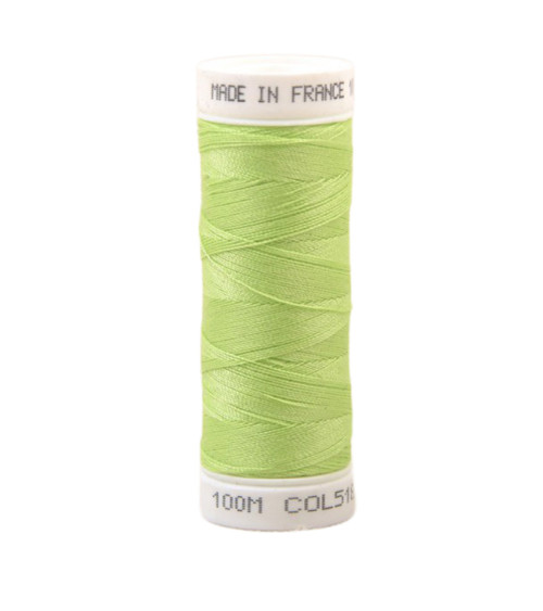 Polyester sewing thread 100m made in France - lime green 518