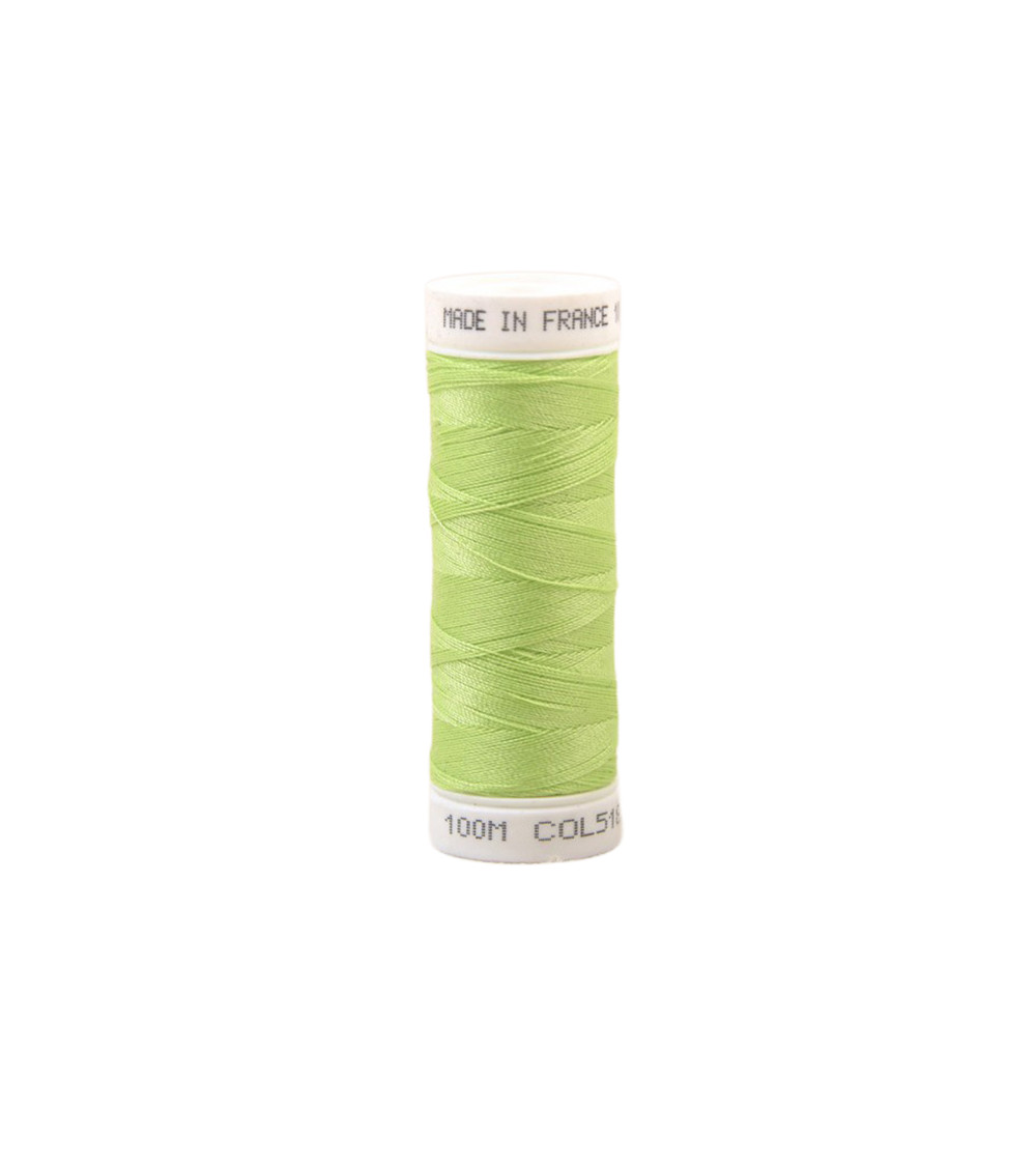 Polyester sewing thread 100m made in France - lime green 518