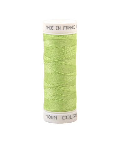 Filo da cucito in poliestere 100 m prodotto in Francia - verde lime 518