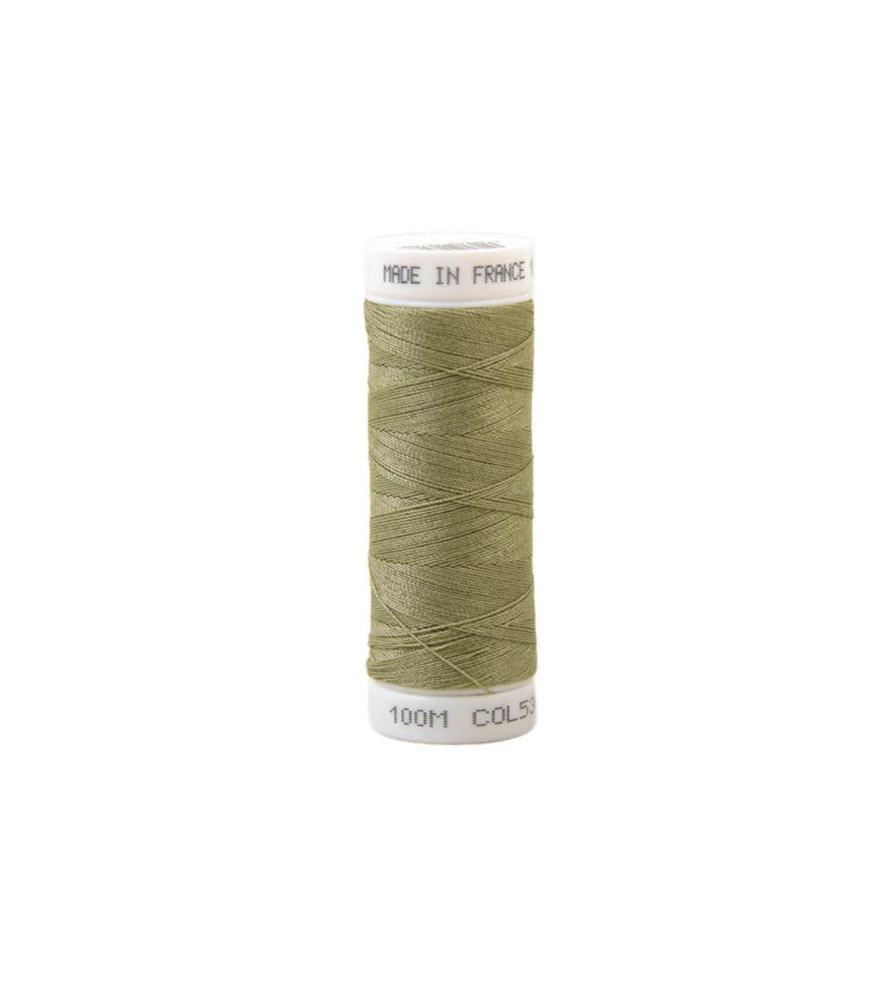 Fil à coudre polyester 100m made in France - Vert Kaki 536