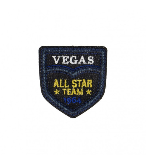 Ecusson thermocollant Equipe Vegas Denim foncé 4,5cm x 5,5cm