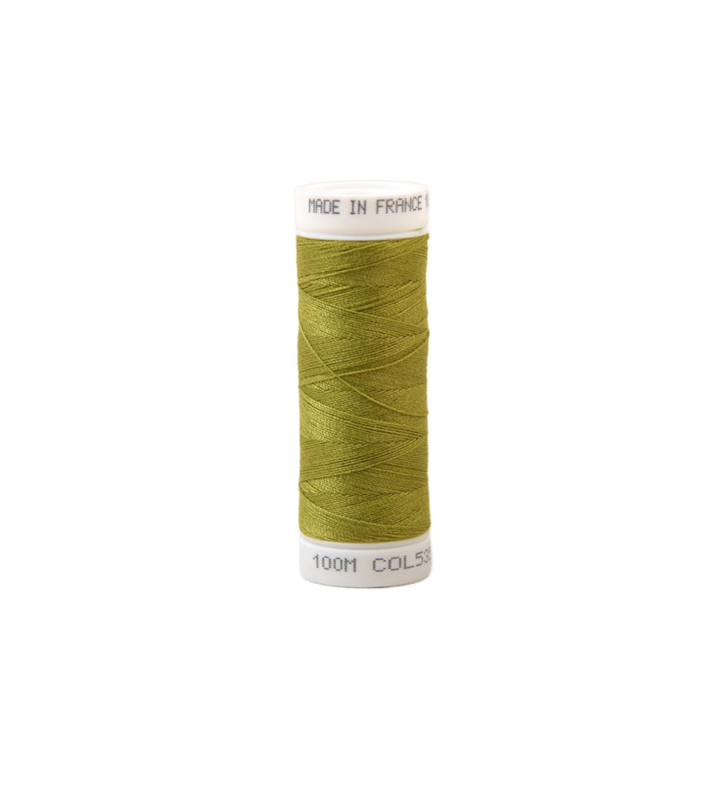 Fil à coudre polyester 100m made in France - jaune moutarde 534