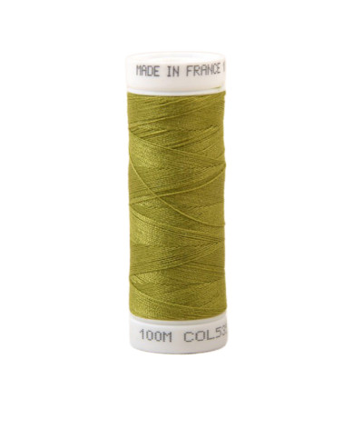 Fil à coudre polyester 100m made in France - jaune moutarde 534