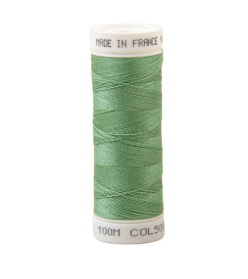 Polyester sewing thread 100m made in France - herbal tea green 508