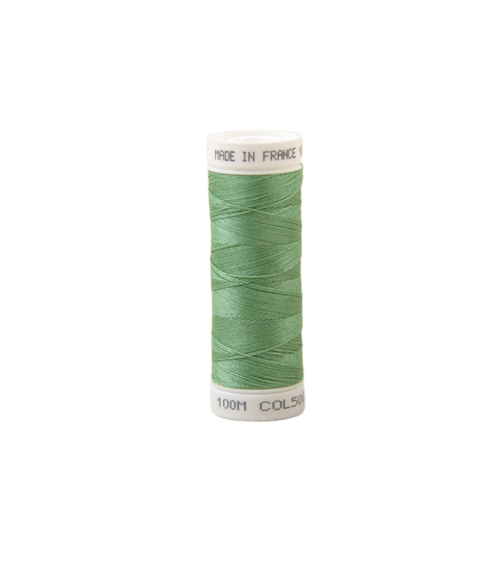Polyester sewing thread 100m made in France - herbal tea green 508
