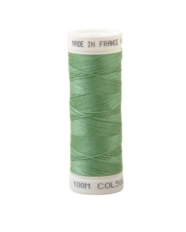 Polyester sewing thread 100m made in France - herbal tea green 508