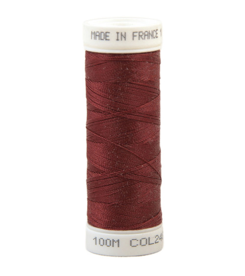 Fil à coudre polyester 100m made in France - rouge cerise 248