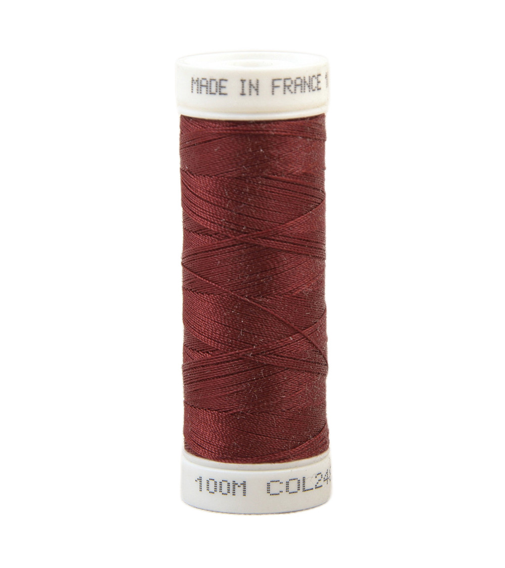 Polyester sewing thread 100m made in France - cherry red 248