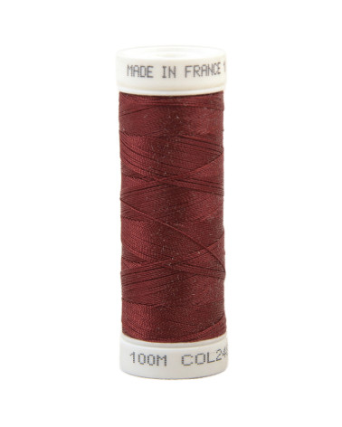 Hilo de coser de poliéster 100m fabricado en Francia - rojo cereza 248