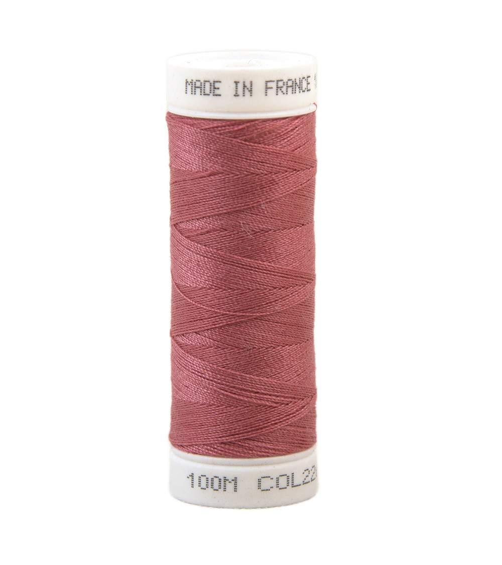 Polyester sewing thread 100m made in France - pink bresleau 226