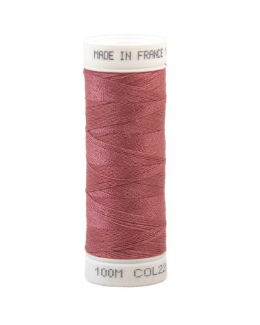 Polyester sewing thread 100m made in France - pink bresleau 226